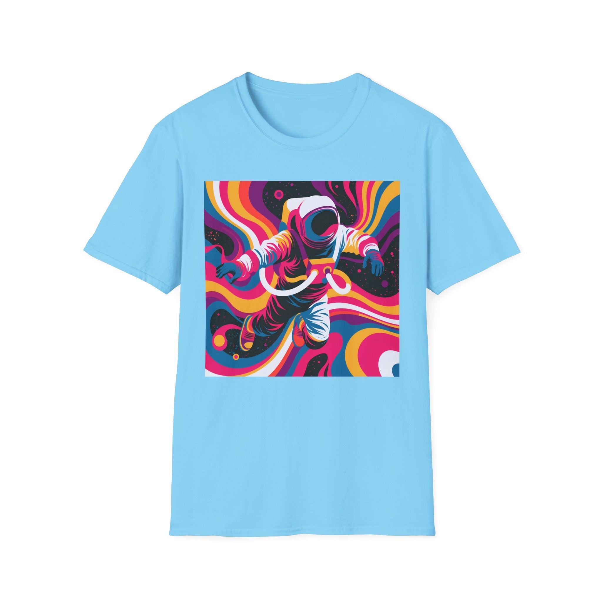 Psychedelic Astronaut Tee | Space Astronaut T-Shirt, Retro Color Swirl Psychonaut