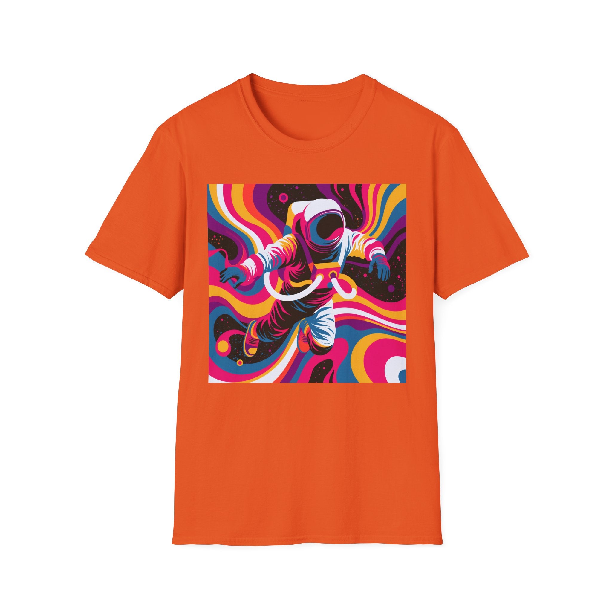 Psychedelic Astronaut Tee | Space Astronaut T-Shirt, Retro Color Swirl Psychonaut